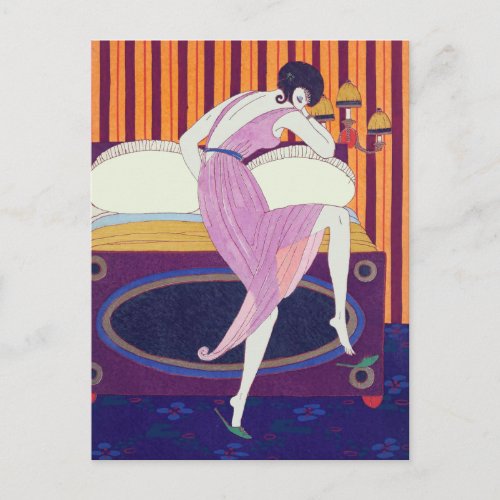 Art Deco Fashion Drawing by George Barbier Postcard