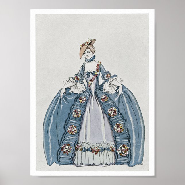 Art Deco Fashion Illustration Poster (Front)