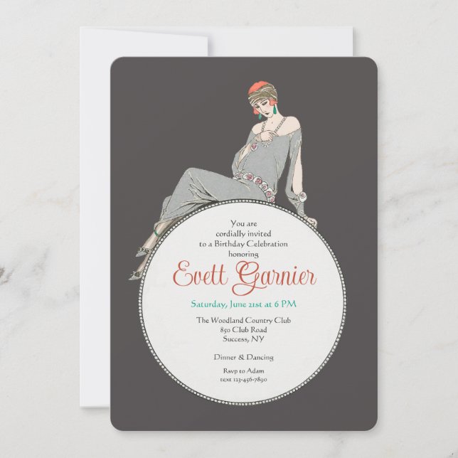 Art Deco Fashion Invitation (Front)