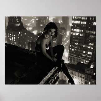 Art Deco fashion photo. Wild girl Poster