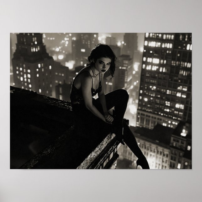 Art Deco fashion photo. Wild girl Poster (Front)