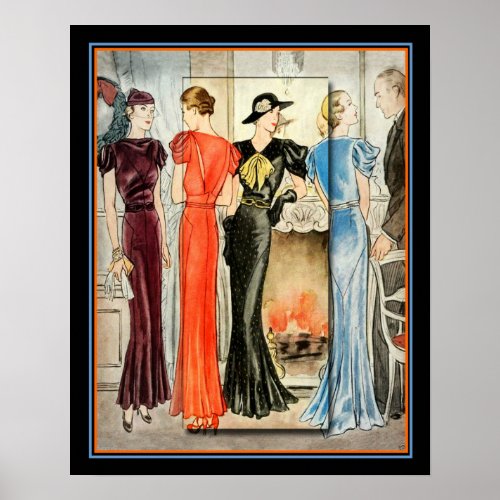 Art Deco Fashion Print 16 x 20