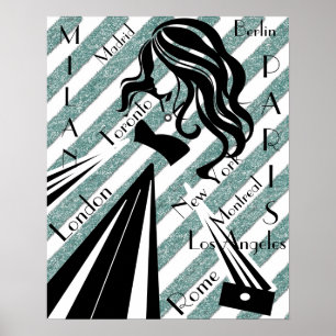 Art Deco Fashion Scene Poster