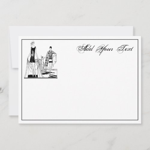 Art Deco Fashionable Ladies at the Beach Note Card