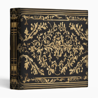 Art Deco Faux Gold Leaf Elegant Photo Album 3 Ring Binder