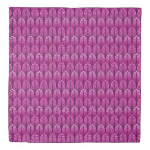 Art Deco Feather Pattern, Amethyst Purple Duvet Cover