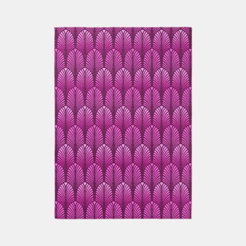 Art Deco Feather Pattern Amethyst Purple  Rug