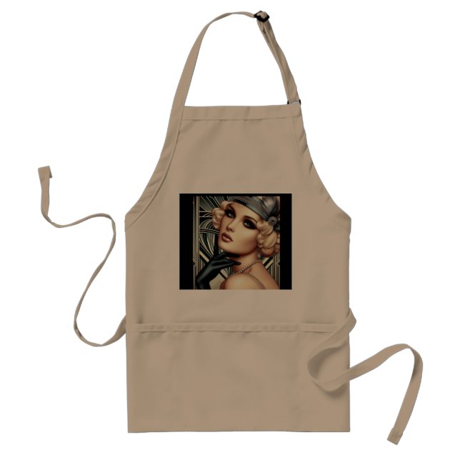 Art Deco Femme Fatale Apron (Front)