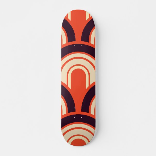 Art Deco Fifties Retro Abstract Art Skateboard Deck (Front)