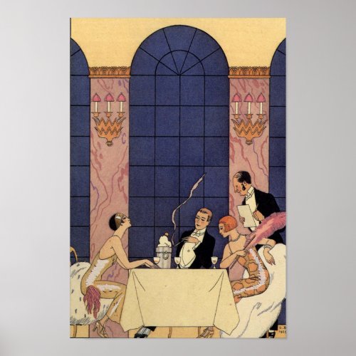 Art Deco Fine Dining Poster