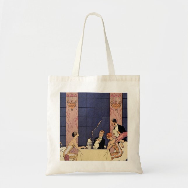 Art Deco Fine Dining Tote Bag (Front)