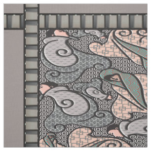 Art Deco Finlandia - Grays and Pink Fabric