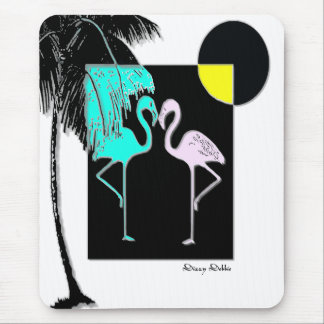 Art Deco Flamingo Mouse pad