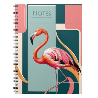 Art Deco Flamingo Notebook