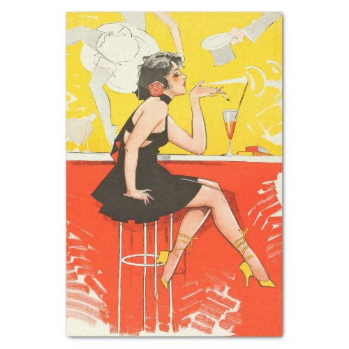 Art Deco Flapper Dancing Bar Scene 1920s Gatsby  Tissue Paper