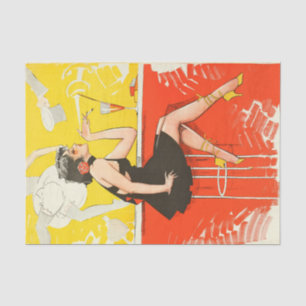 Art Deco Flapper Dancing Bar Scene 1920's Gatsby  Tissue Paper