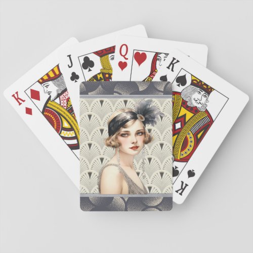 Art Deco Flapper  Playing Cards