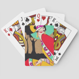Art Deco Flapper Poker Cards