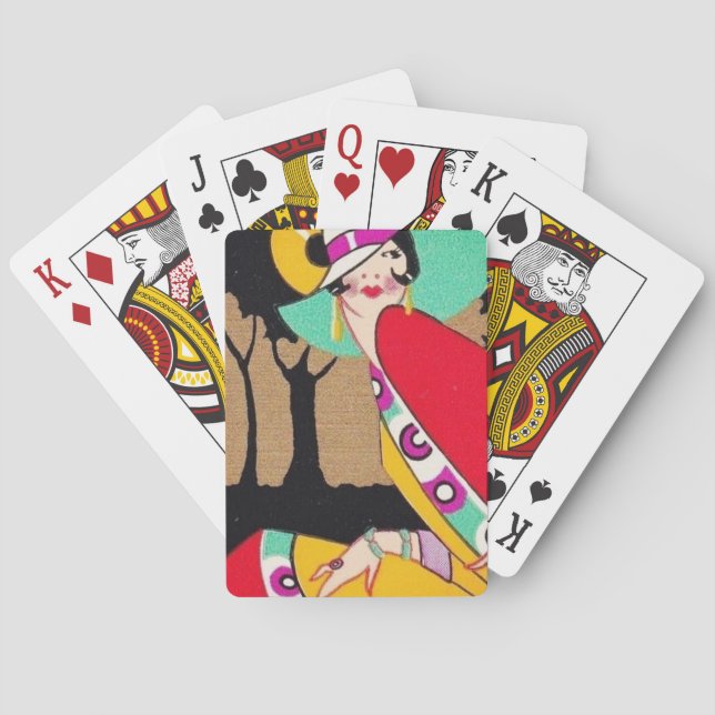 Art Deco Flapper Poker Cards (Back)