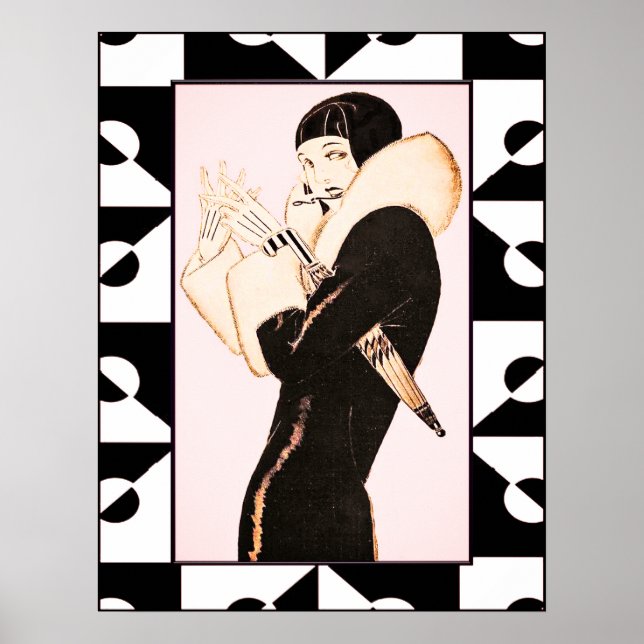 Art Deco Flapper (Rene Vincent 1920/30s) Poster (Front)