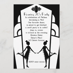 Art Deco Flappers Invitation