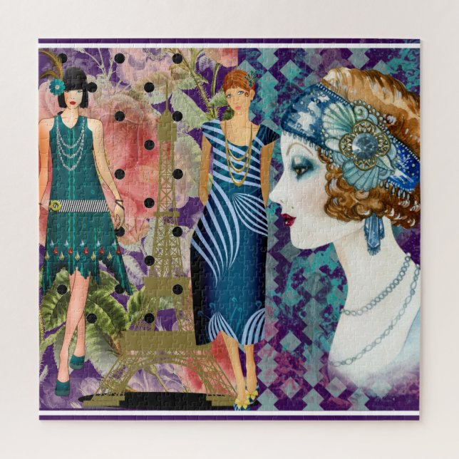 Art Deco Flappers   Jigsaw Puzzle (Vertical)