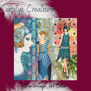 Art Deco Flappers Metal Wall Art