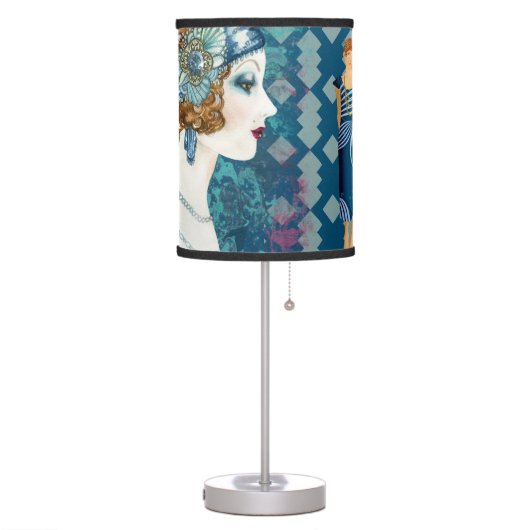 Art Deco Flappers  Table Lamp (Left)
