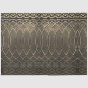 Art Deco Flat Metallic Taupe Decoupage Tissue Paper