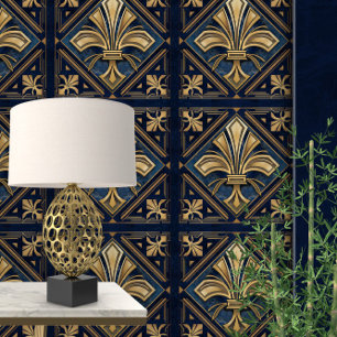 Art Deco Fleur-de-lis Wallpaper