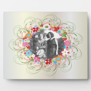 Art Deco Floral Art Plaque