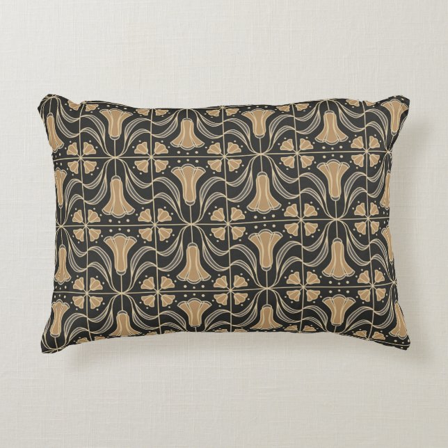 Art Deco Floral. Bluebell flowers 2  Accent Pillow (Front)