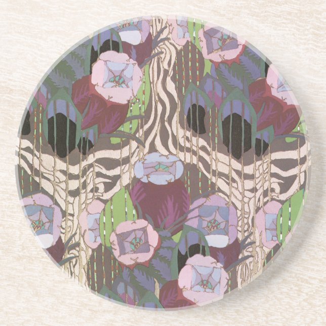Art Deco Floral Coaster (Front)