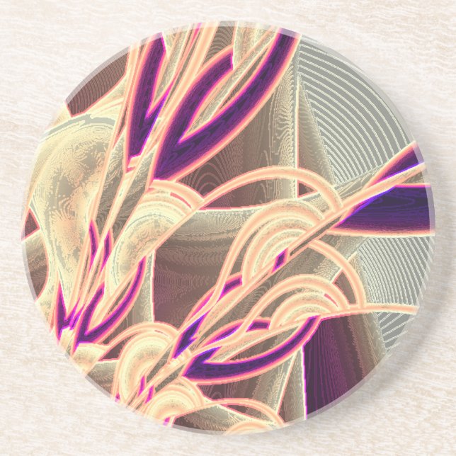Art Deco Floral Coaster (Front)