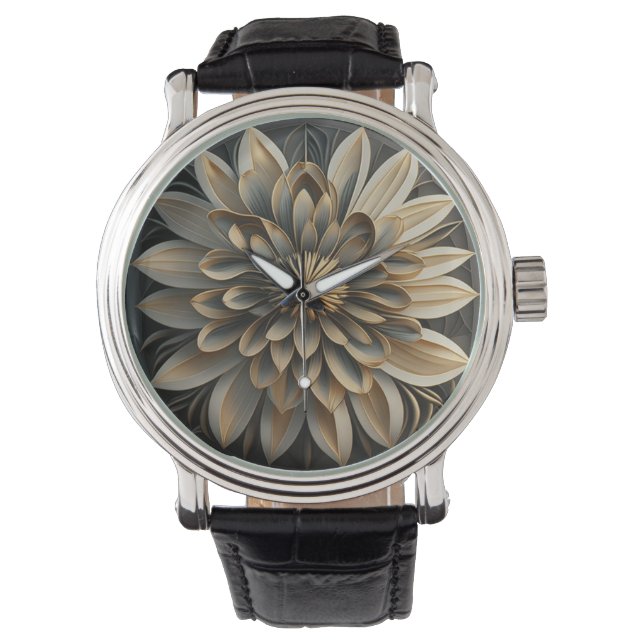 Art Deco Floral Design #3 Watch (Front)