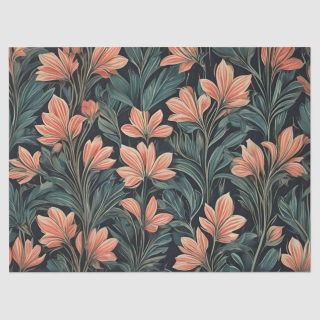 Art Deco Floral Design Tissue Paper (Front)