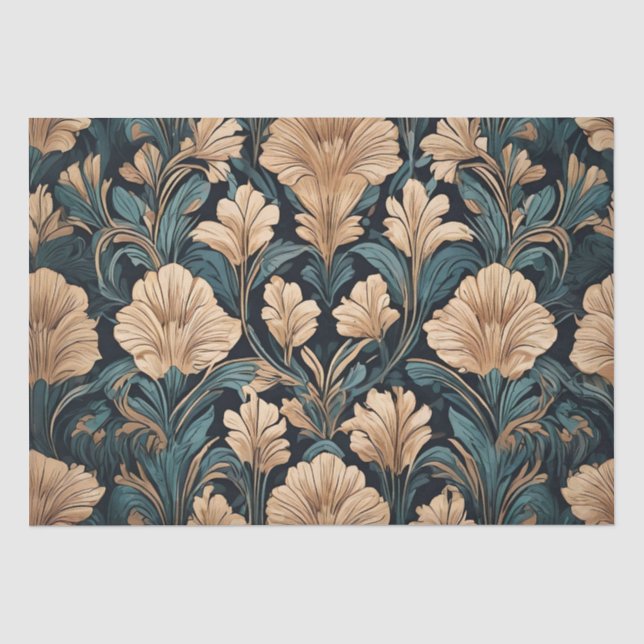 Art Deco Floral Design Tissue Paper (Front)