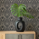 Art Deco Floral Feather Taupe & Charcoal Wallpaper<br><div class="desc">Infuse your home with the elegance of the Art Deco era using this sophisticated Peel & Stick wallpaper, featuring a striking floral feather pattern in a refined taupe and charcoal color scheme. The intricate design draws from classic Art Deco motifs, offering a blend of vintage charm and contemporary sophistication. The...</div>