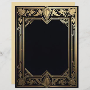 Art Deco Floral Frame Letterhead