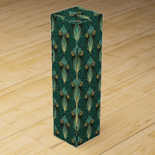 Art Deco Floral Lotus and Fan Wine Box