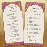 Art Deco Floral Lotus Indian & Hindu Wedding Program<br><div class="desc">Celebrate the timeless elegance of your Hindu wedding ceremony with our distinctive program cards. Each card features a beautiful art deco floral lotus design in a shimmering faux gold foil, symbolizing purity and spiritual awakening in Hindu traditions. Personalize the program with the order of events for your ceremony, explanations of...</div>