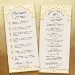 Art Deco Floral Lotus Indian & Hindu Wedding Program<br><div class="desc">Celebrate the timeless elegance of your Hindu wedding ceremony with our distinctive program cards. Each card features a beautiful art deco floral lotus design in a shimmering faux gold foil, symbolizing purity and spiritual awakening in Hindu traditions. Personalize the program with the order of events for your ceremony, explanations of...</div>