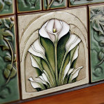 Art Deco Floral Wall Decor Art Nouveau Ceramic Til Ceramic Tile<br><div class="desc">Welcome to CreaTile! Here you will find handmade tile designs that I have personally crafted and vintage ceramic and porcelain clay tiles, whether stained or natural. I love to design tile and ceramic products, hoping to give you a way to transform your home into something you enjoy visiting again and...</div>