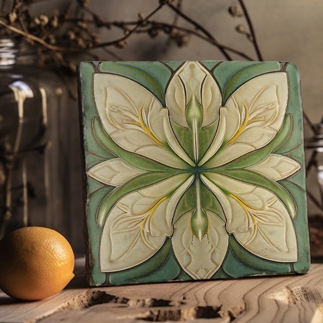 Art Deco Floral Wall Decor Art Nouveau Trivet (Creator Uploaded)