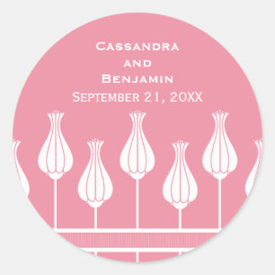 Art Deco Floral Wedding Stickers