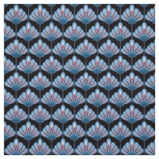 Art Deco Flower Lily Pattern DIY Fabric