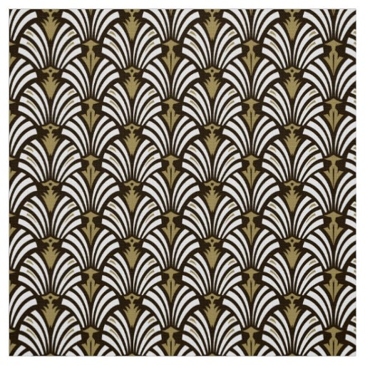 Art Deco Flower Lotus Pattern DIY Fabric