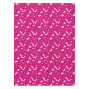 Art Deco flower pattern - magenta on pink Tablecloth