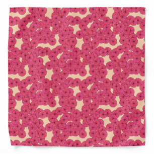 Art Deco flower pattern - pink and peach Bandana