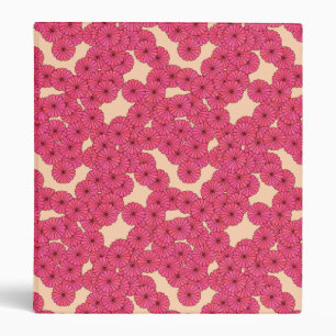 Art Deco flower pattern - pink and peach Binder